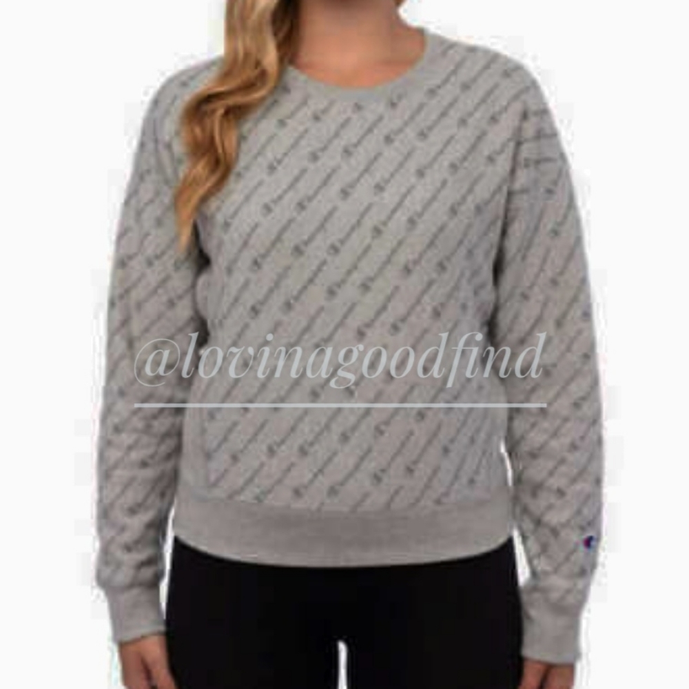 Champion Reverse Weave All Over Script Print Swea… - image 2